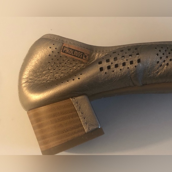 PIKOLINOS DARK GOLD ELASTICIZED SLIP-ON BLOCK HEEL SHOE SIZE EU 37 - Picture 9 of 16